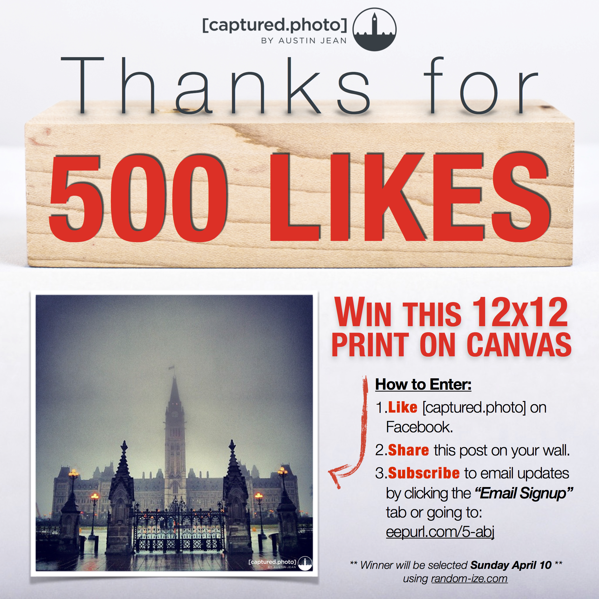 500 likes contest graphic